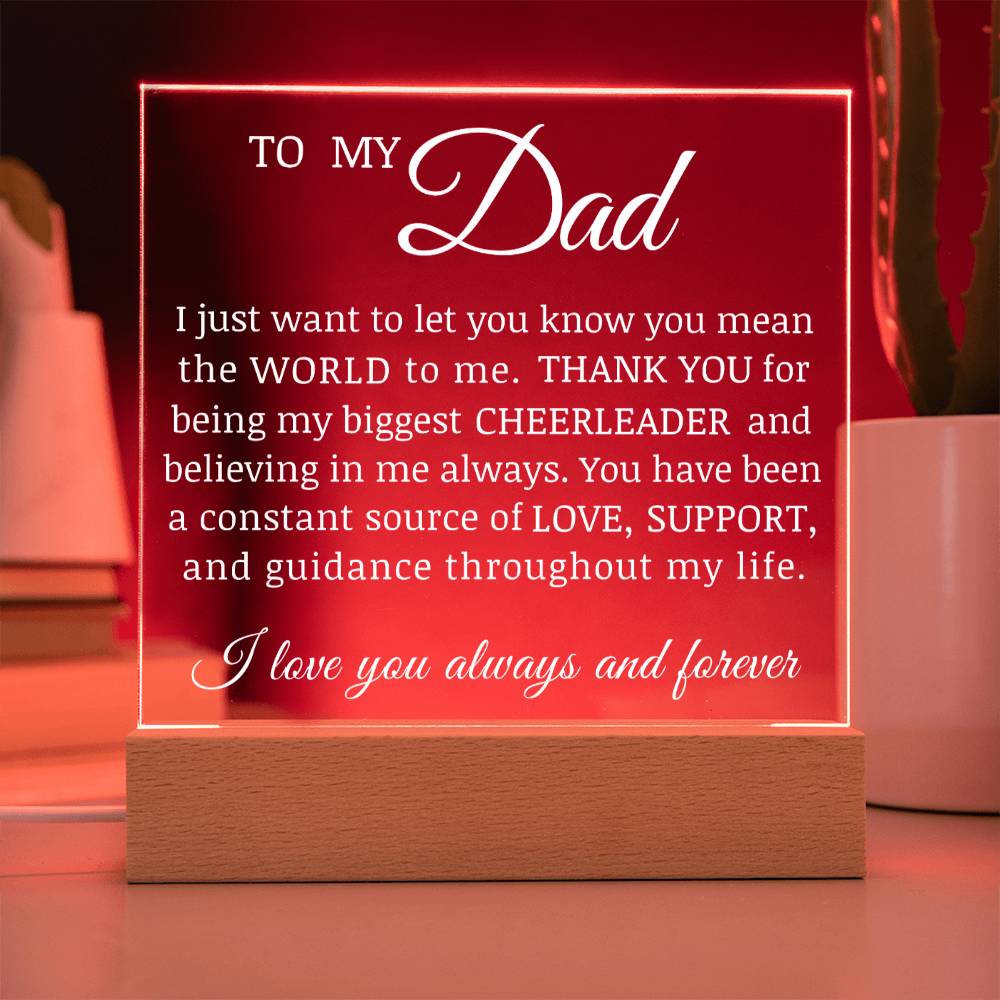 To My Dad, Acrylic Plaque
