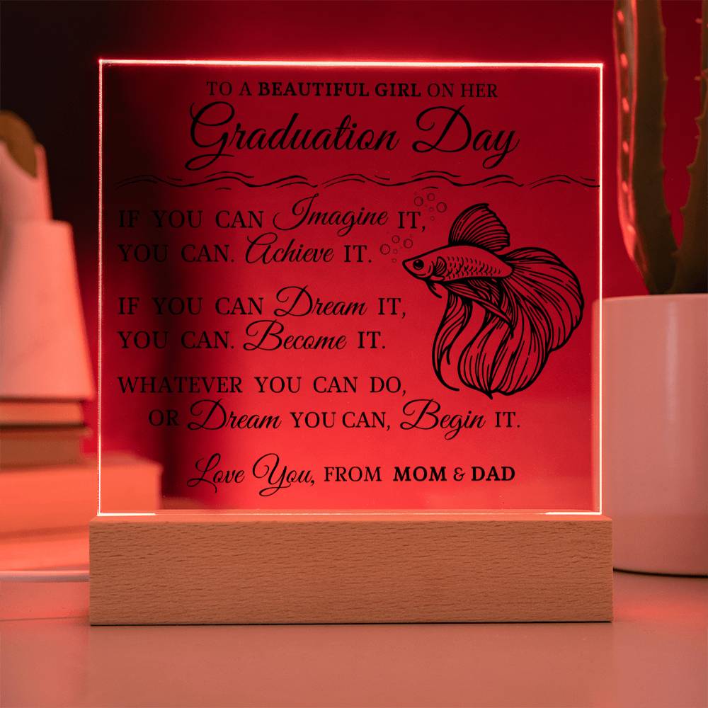 Graduation Gift for Her, Acrylic Plaque