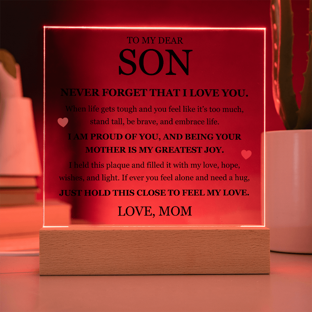 To My Dear Son "Never Forget That I Love You"