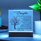 To My Daughter Acrylic Plaque