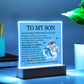 Acrylic Square Plaque - To My Son "I Am Always With You"