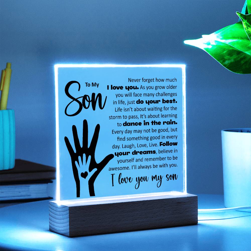 To My Son, Acrylic Plaque