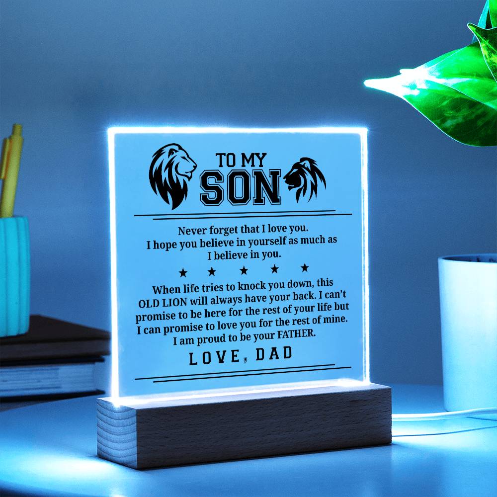 To My Son, Acrylic Plaque
