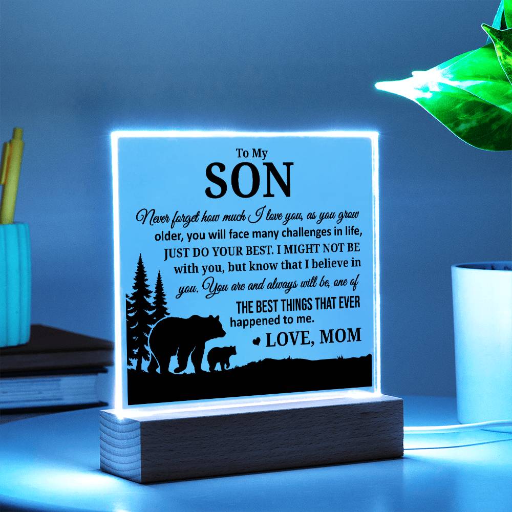 To My Son, Acrylic Plaque