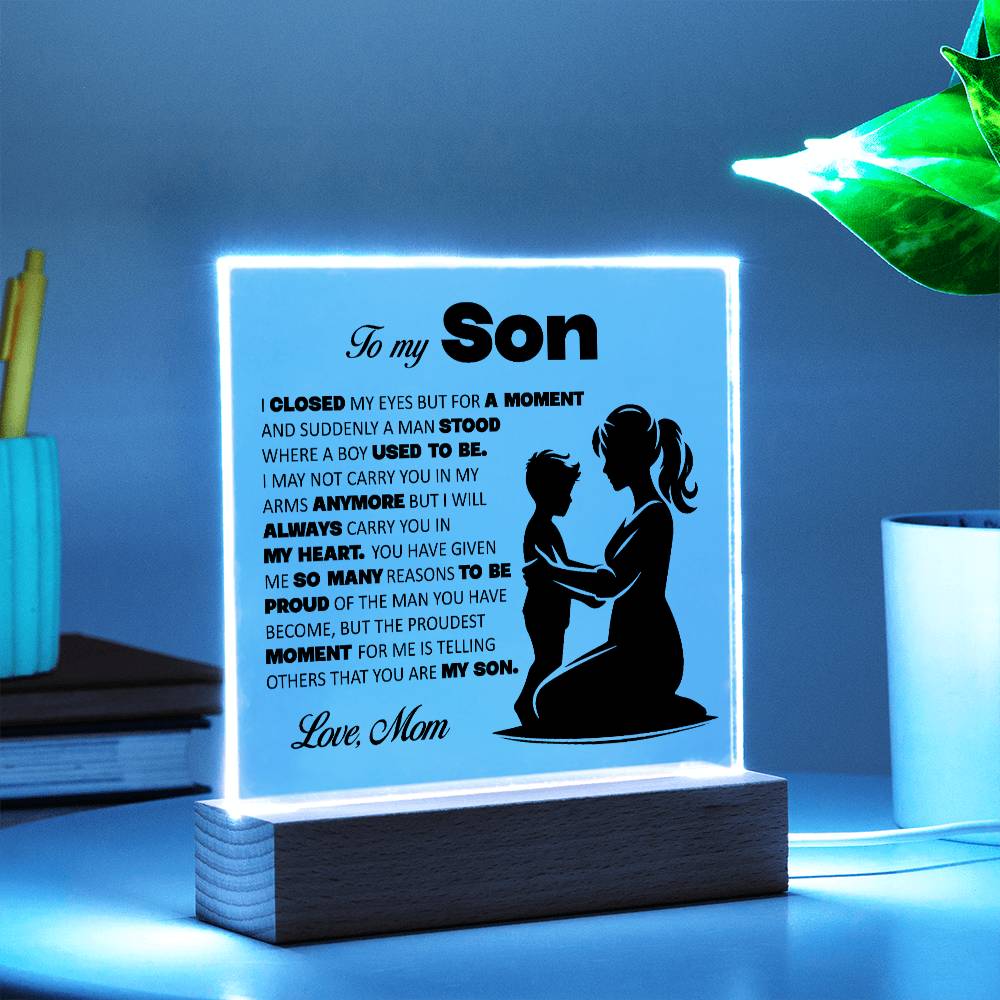 To My Son, Acrylic Plaque