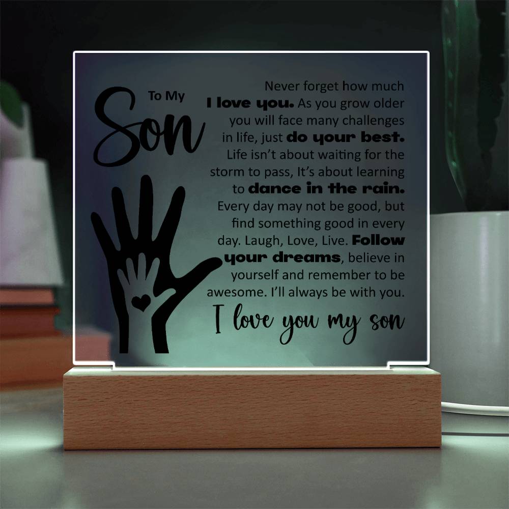 To My Son, Acrylic Plaque