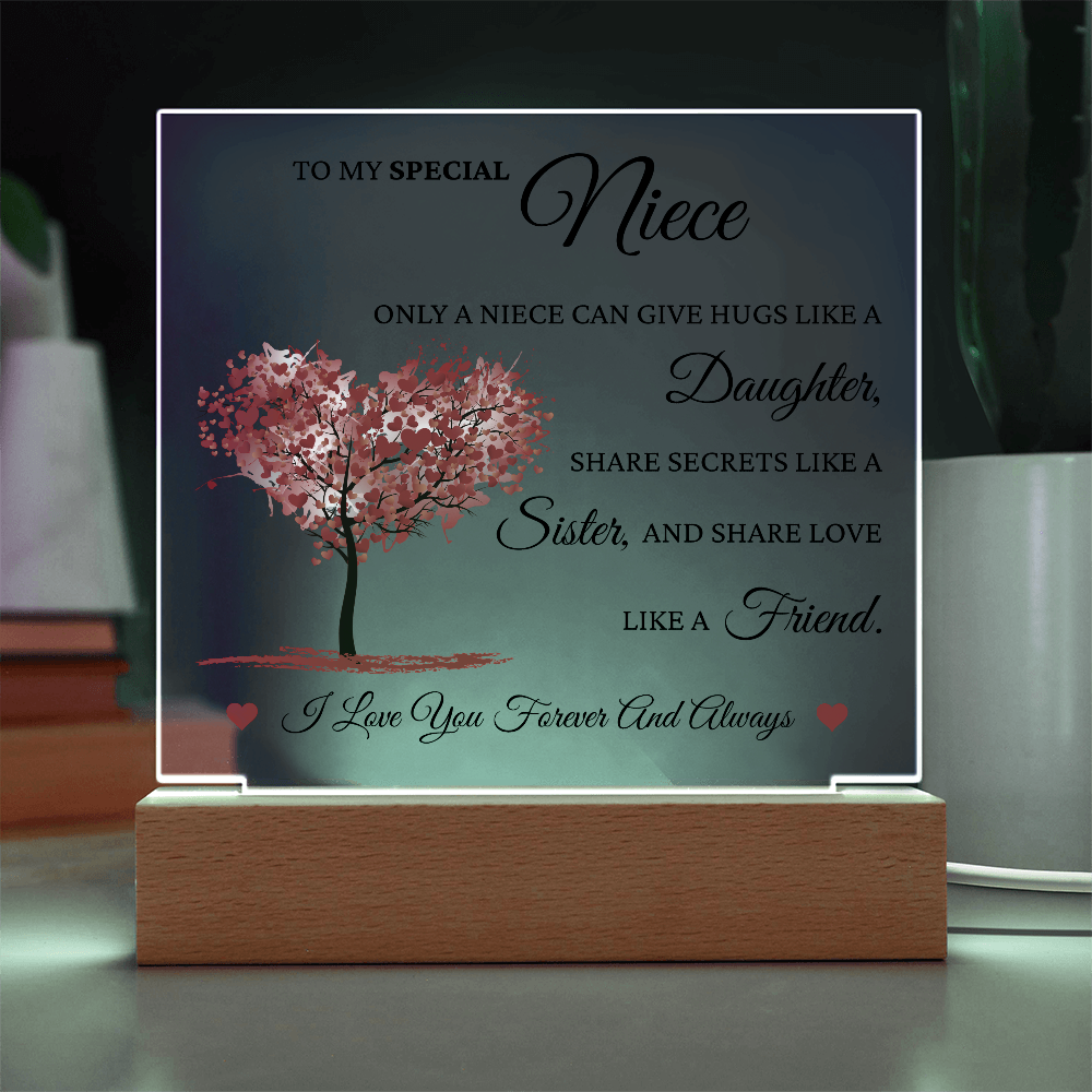 Acrylic Square Plaque - To My Special Niece