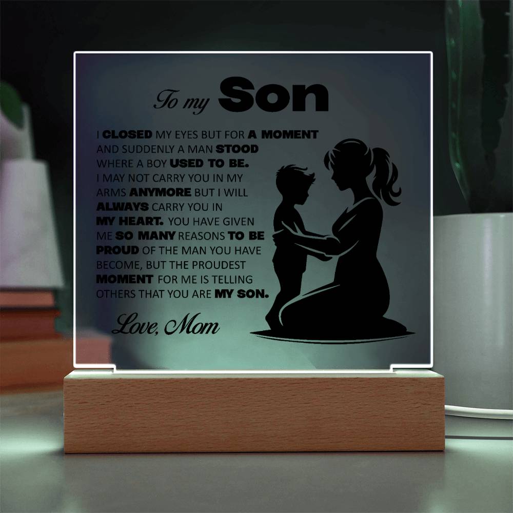 To My Son, Acrylic Plaque
