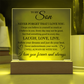 Acrylic Square Plaque - To My Son "Laugh, Love, Live"
