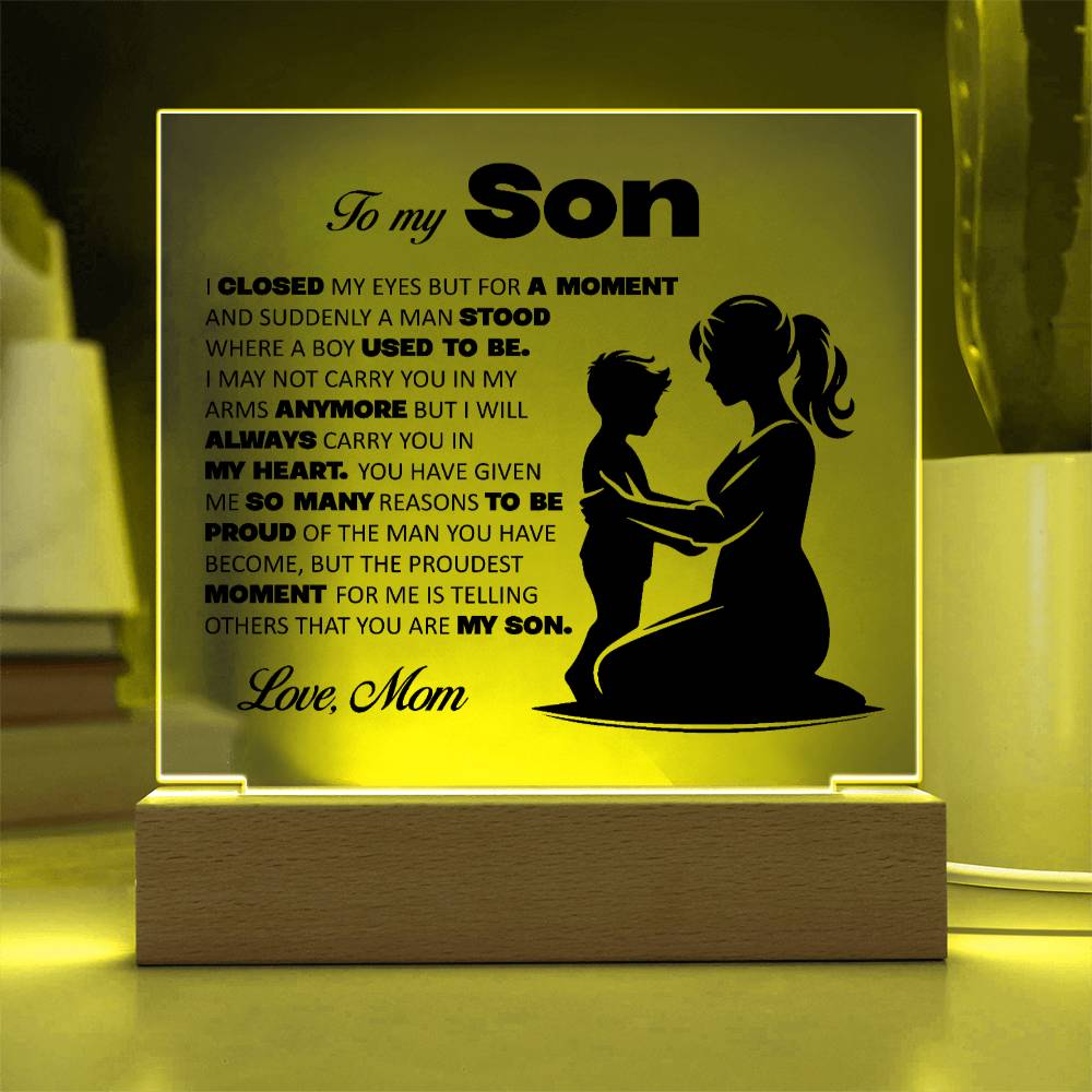 To My Son, Acrylic Plaque
