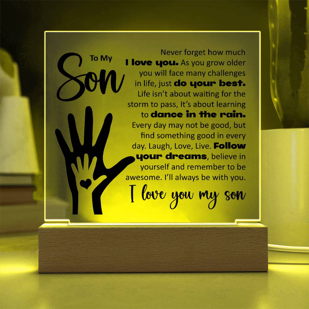 To My Son, Acrylic Plaque