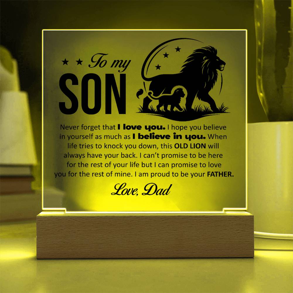 To My Son, Acrylic Plaque