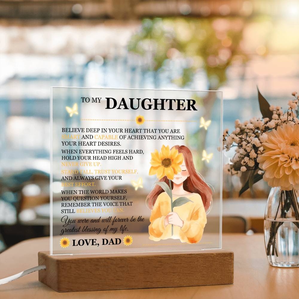 To My Daughter Acrylic Plaque