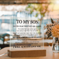 Acrylic Square Plaque - To My Son "Never Fear That You are Alone"
