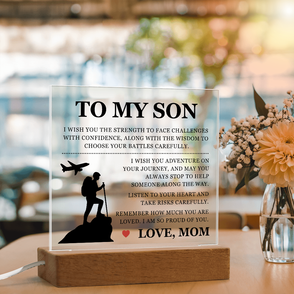Square Acrylic Plaque - To My Son "I Am So Proud Of You"
