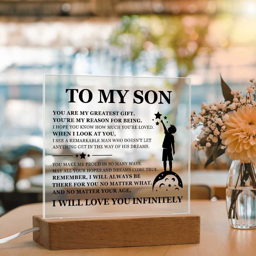 Square Acrylic Plaque - To My Son "You Are My Greatest Gift"