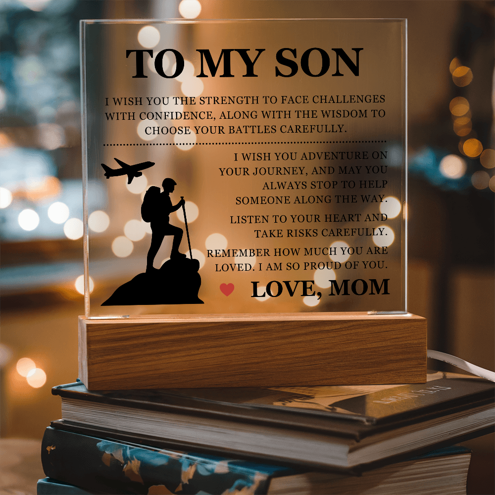 Square Acrylic Plaque - To My Son "I Am So Proud Of You"