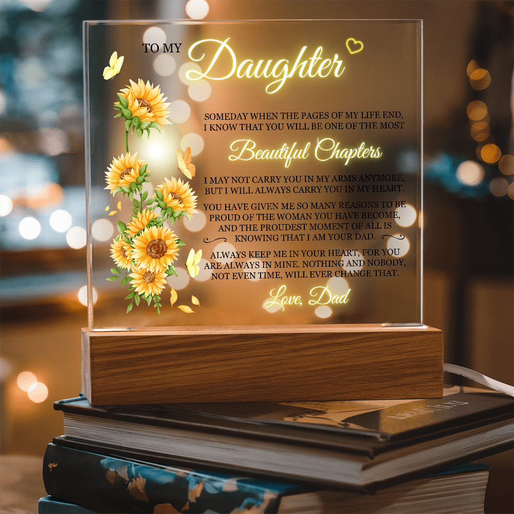 To My Daughter Acrylic Plaque