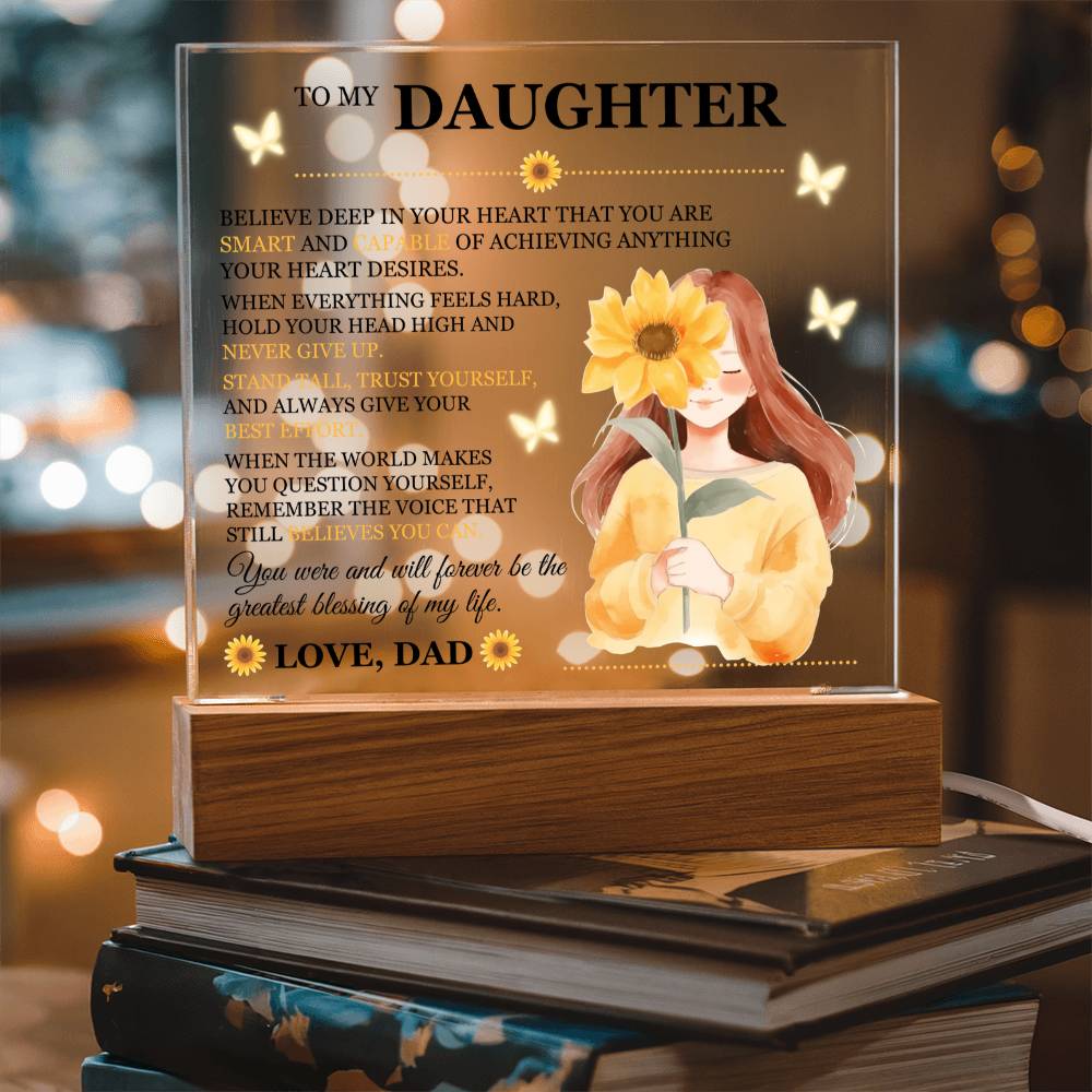 To My Daughter Acrylic Plaque