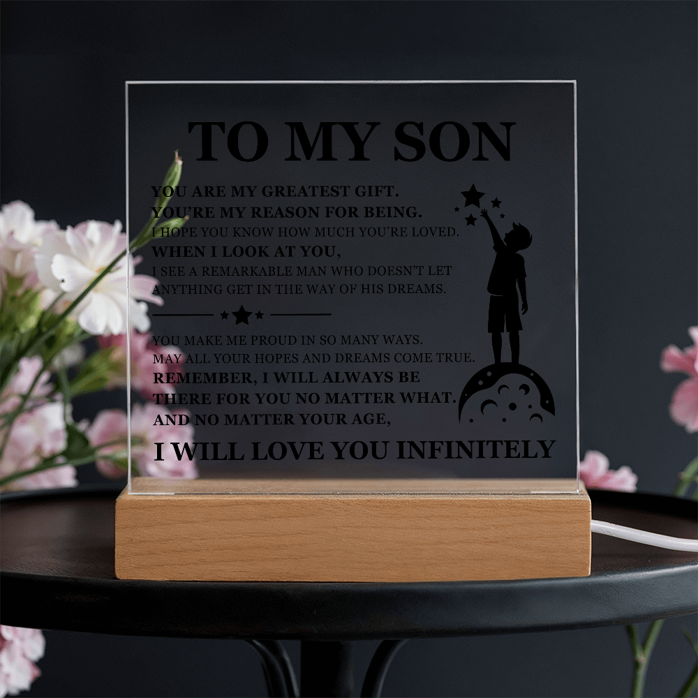 Square Acrylic Plaque - To My Son "You Are My Greatest Gift"