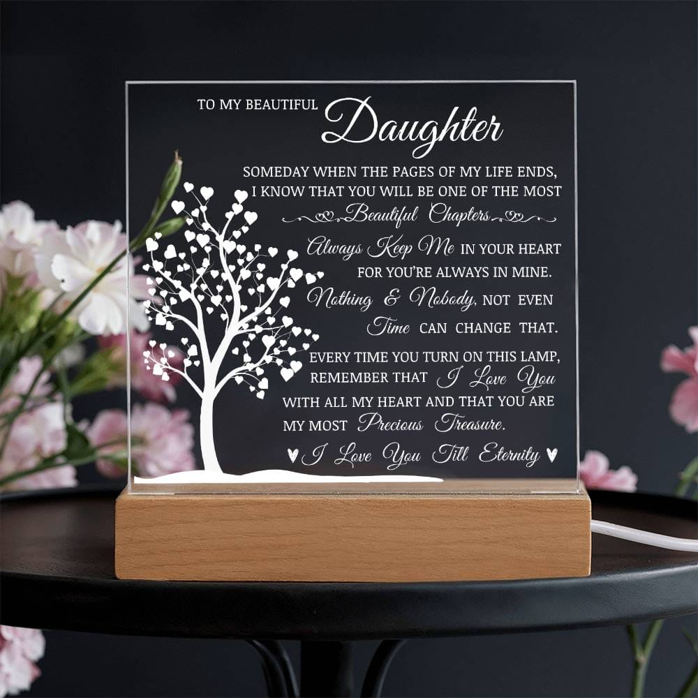 To My Beautiful Daughter - Acrylic Lamp