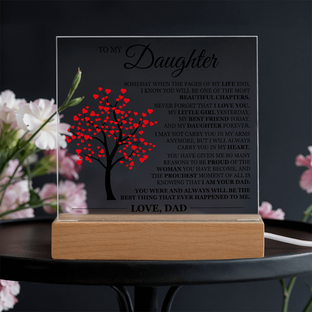 To My Daughter Acrylic Plaque