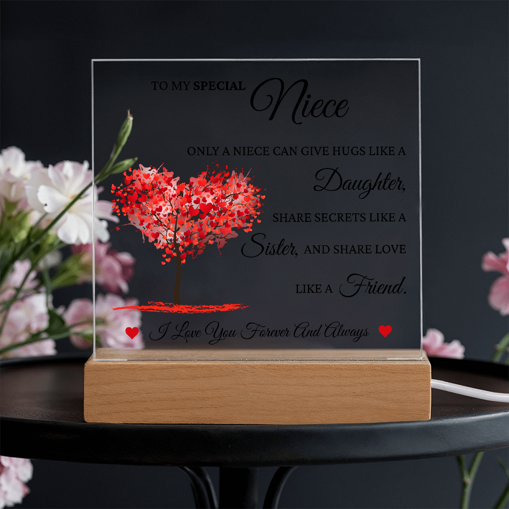 Acrylic Square Plaque - To My Special Niece