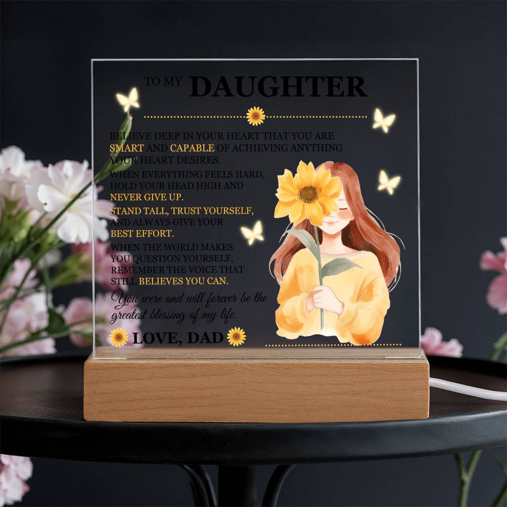 To My Daughter Acrylic Plaque
