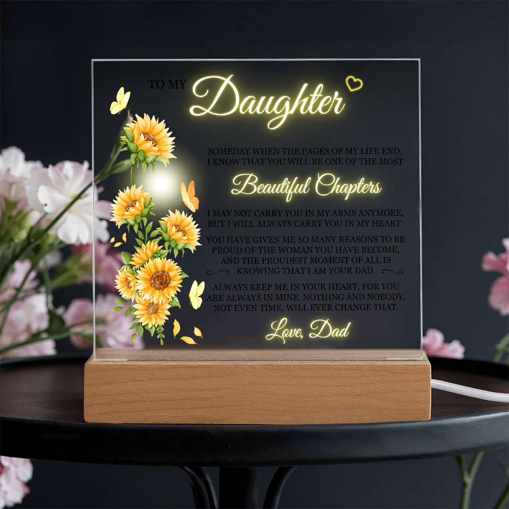 To My Daughter Acrylic Plaque