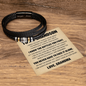 Love You Forever Bracelet - To My Grandson "You Never Have To Face It Alone"