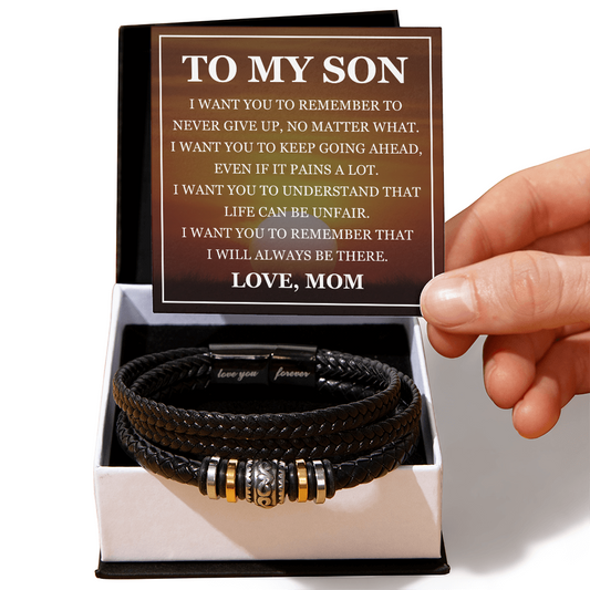 Love You Forever Bracelet - To My Son "I Will Always Be There"