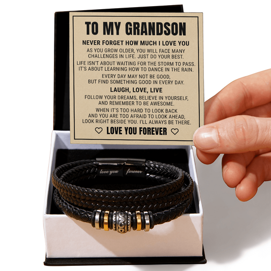 Love You Forever Bracelet - To My Grandson "Follow Your Dreams"