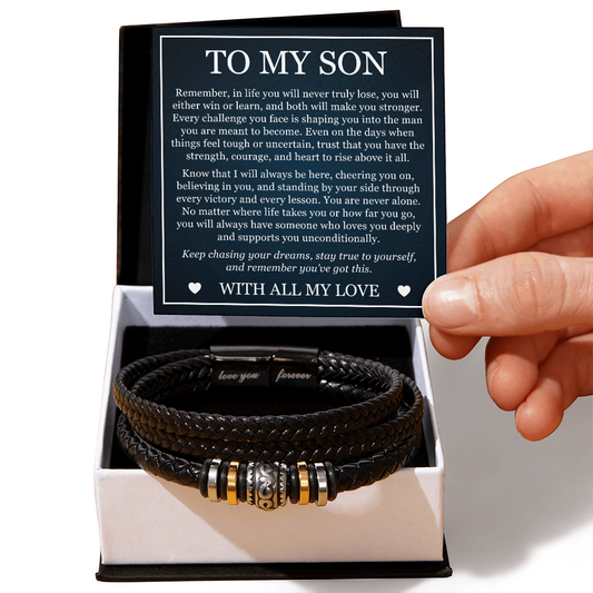 Love You Forever Bracelet - To My Son "With All My Love"