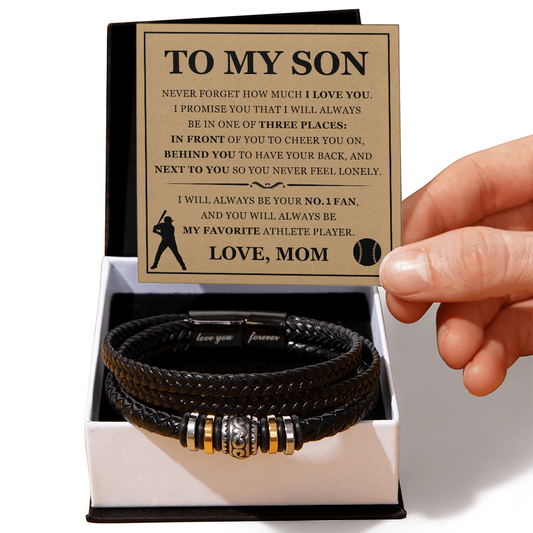 Love You Forever Bracelet - To My Son "I Will Always Be Your No.1 Fan"