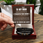Love You Forever Bracelet - To My Man "Straighten Your Crown"