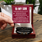 Love You Forever Bracelet - To My Son "Always Keep Me In Your Heart"