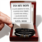 Love You Forever Bracelet - To My Son "I Gave Birth To You"