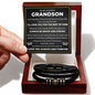Love You Forever Bracelet - To My Dearest Grandson "Always Be Brave and Strong"