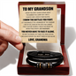 Love You Forever Bracelet - To My Grandson "You Never Have To Face It Alone"