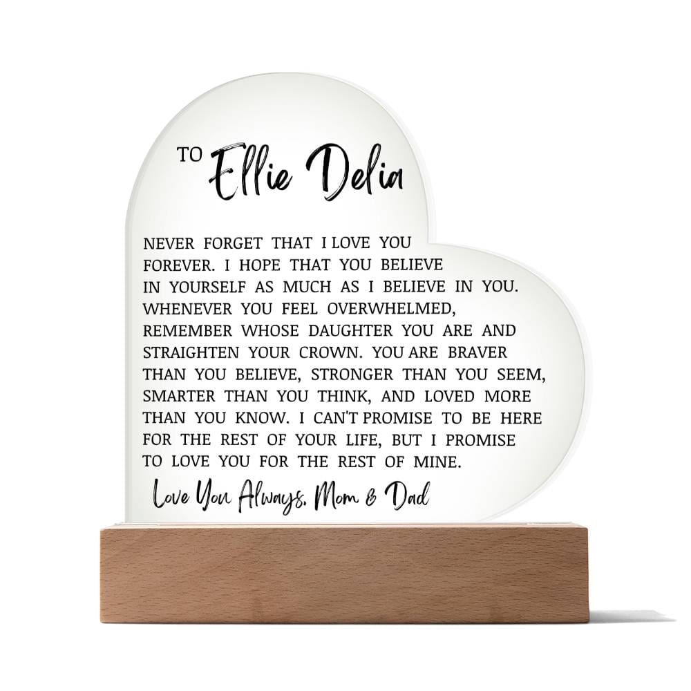 Customized to Ellie Heart Acrylic