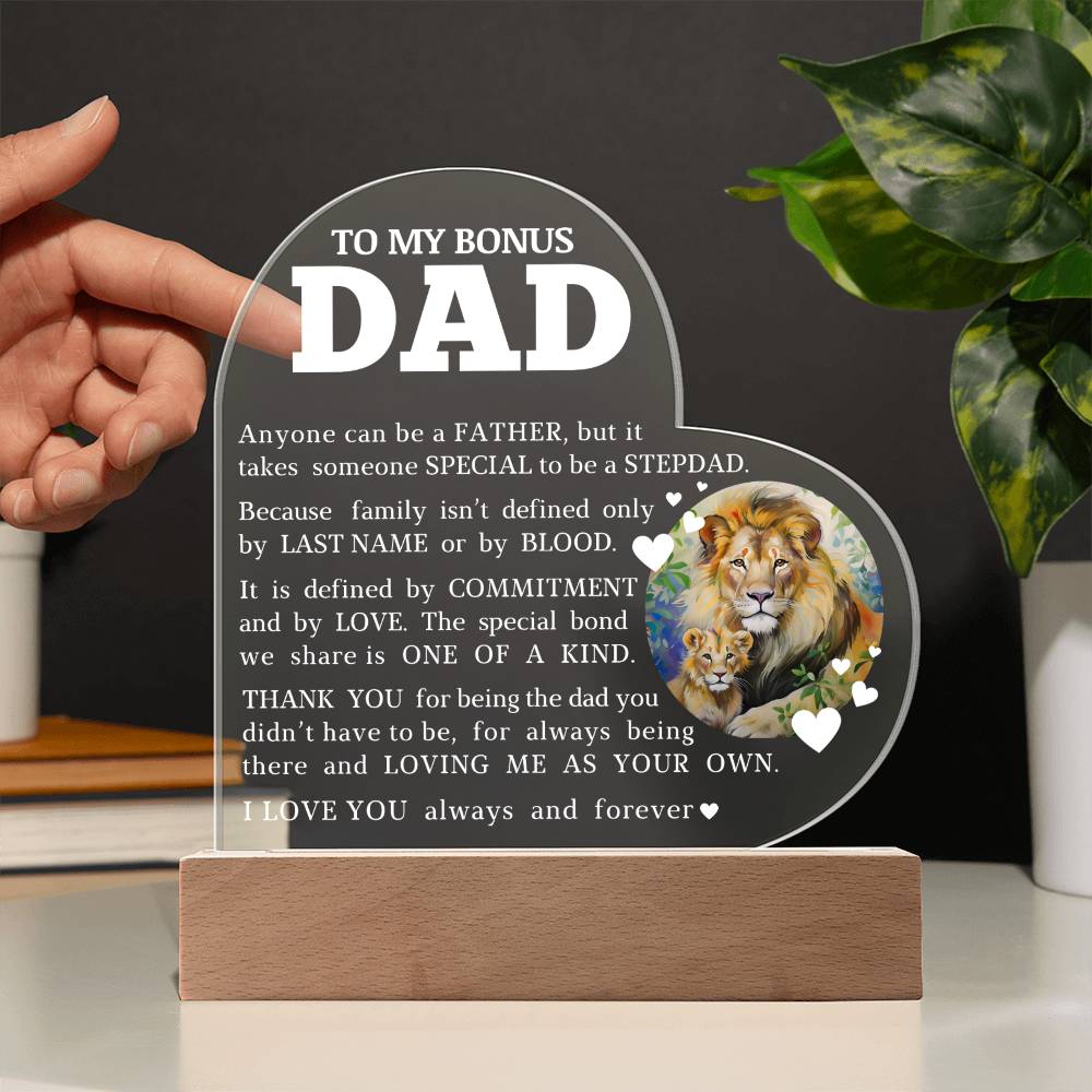 To My Amazing Dad, Acrylic Heart Plaque