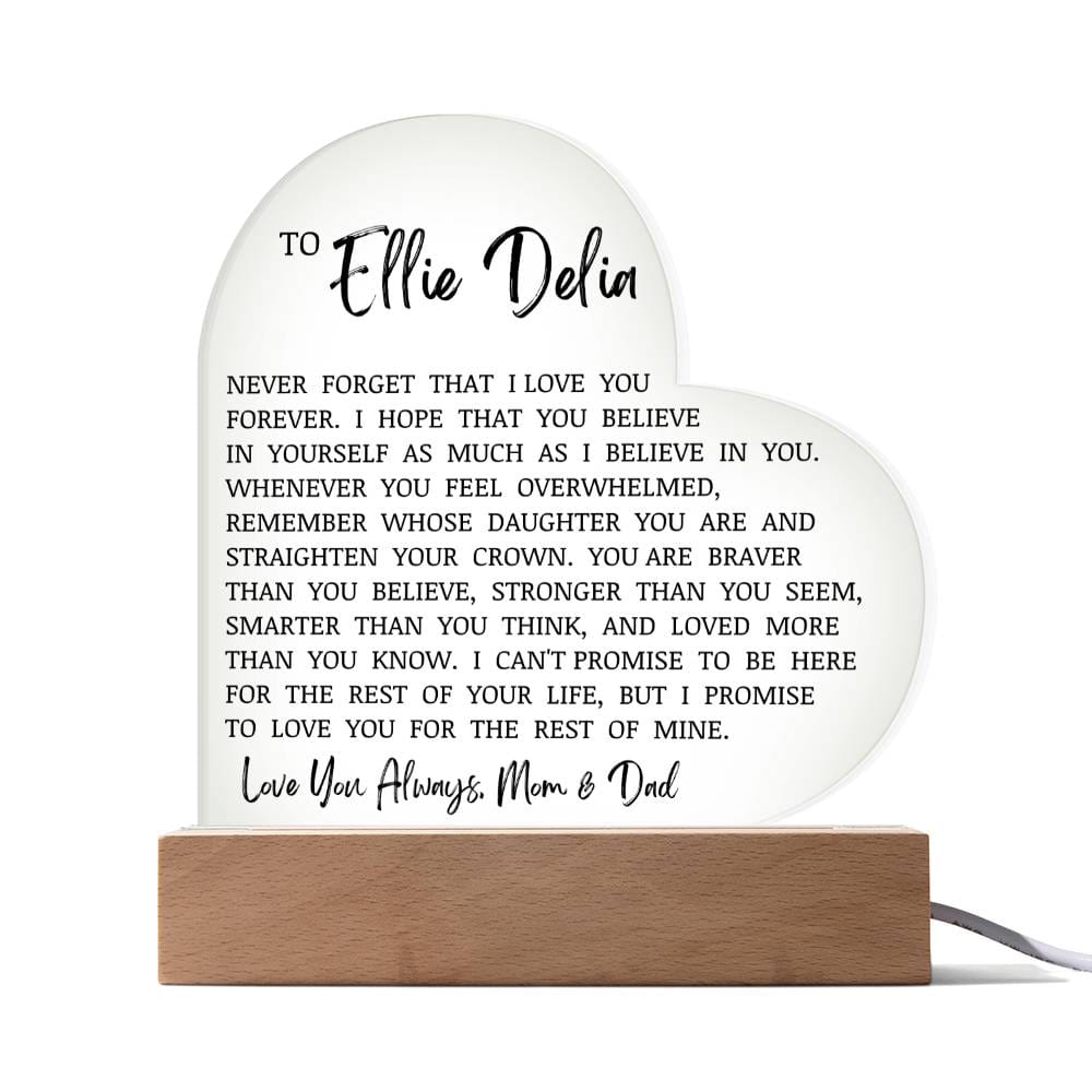 Customized to Ellie Heart Acrylic