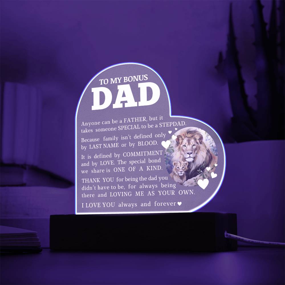 To My Amazing Dad, Acrylic Heart Plaque
