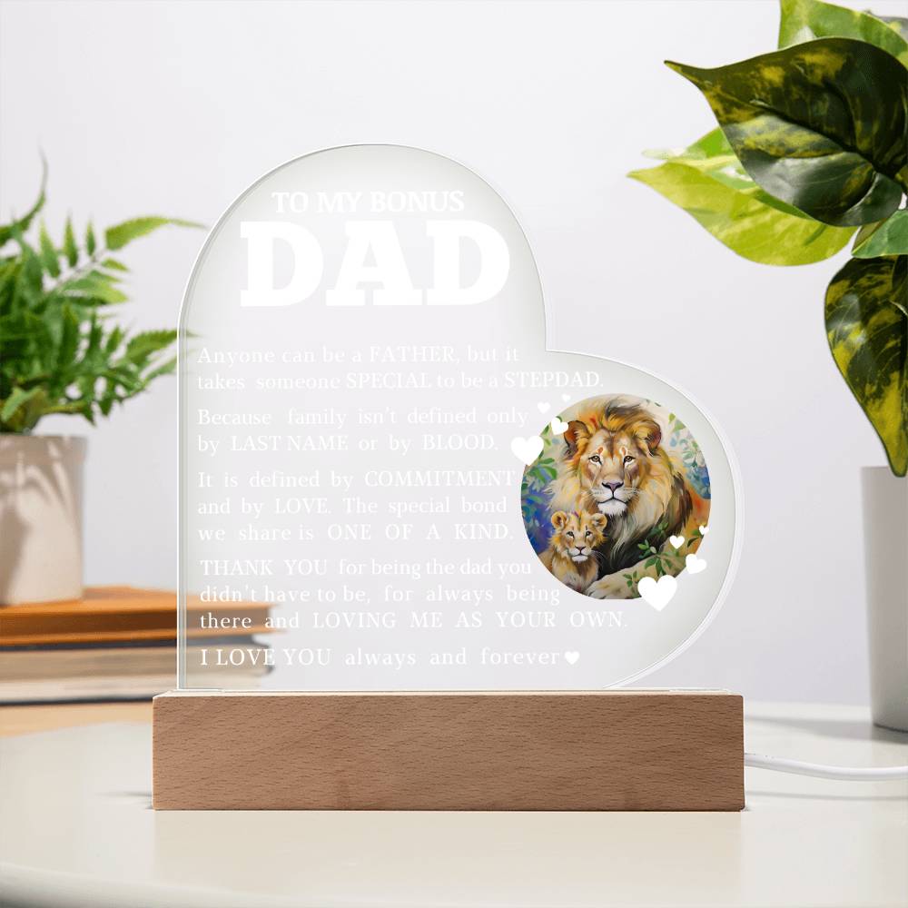 To My Amazing Dad, Acrylic Heart Plaque