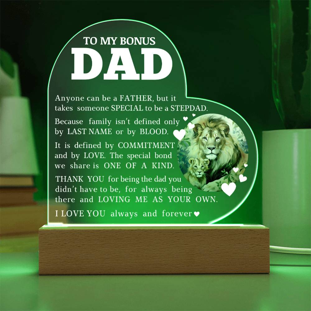 To My Amazing Dad, Acrylic Heart Plaque