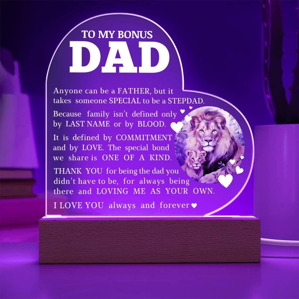 To My Amazing Dad, Acrylic Heart Plaque