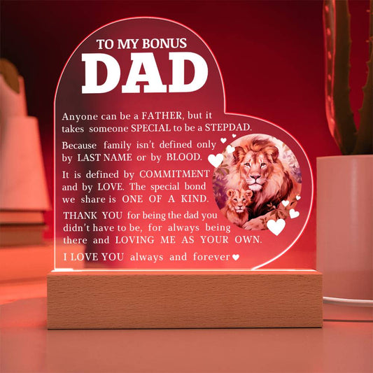 To My Amazing Dad, Acrylic Heart Plaque