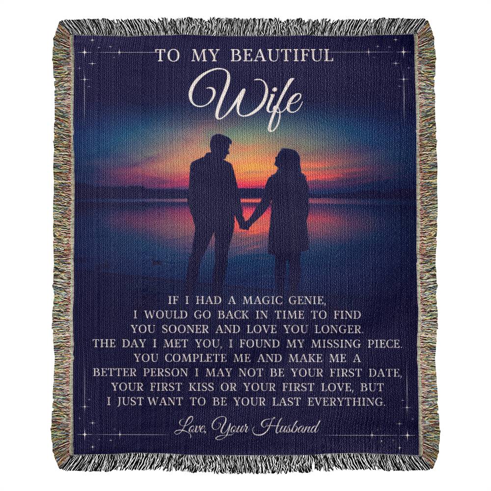 To My Beautiful Wife, Heirloom Woven Blanket