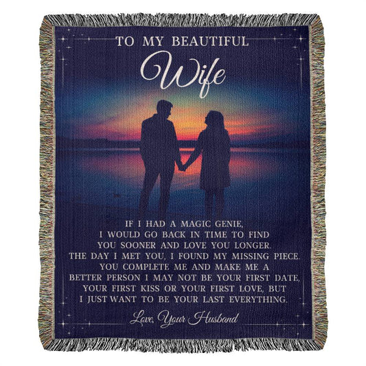 To My Beautiful Wife, Heirloom Woven Blanket