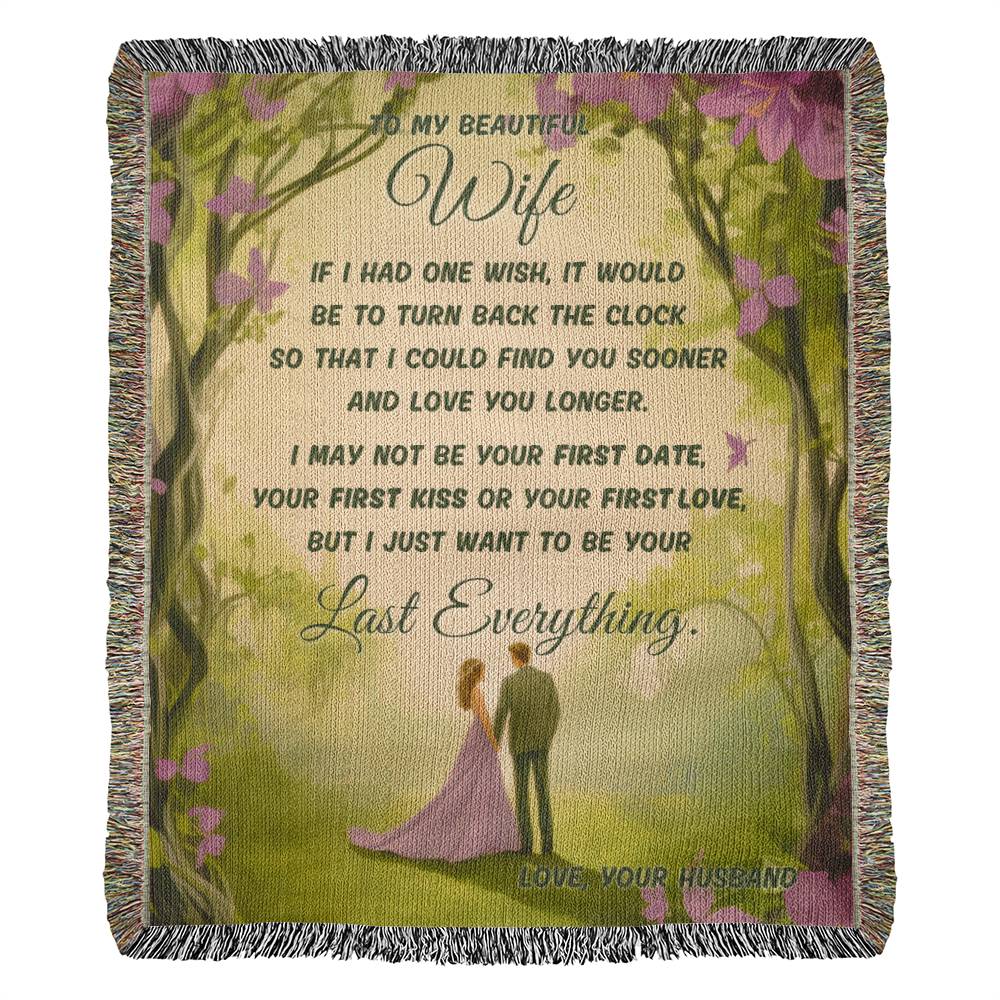 To My Beautiful Wife, Heirloom Woven Blanket